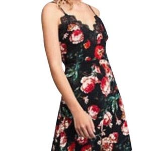 Anthropologie Red and Black Dress